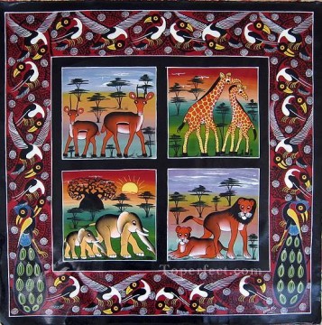 アフリカ人 Painting - アフリカの草原の野生動物